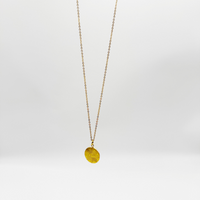 18K GOLD NECKLACE WITH EYE SYMBOL PENDANT /  HYPOALLERGENIC & WATERPROOF JEWELRY