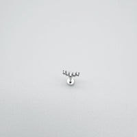 CURVED EARRING WITH TRANSPARENT ZIRCONIAS