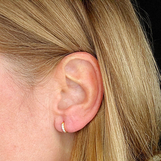 MICRO PAVE HOOP EARRINGS