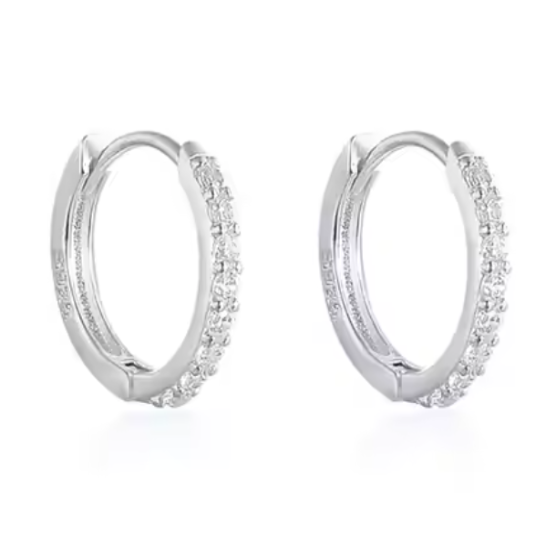 MICRO PAVE HOOP EARRINGS