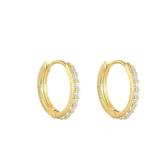 MICRO PAVE HOOP EARRINGS