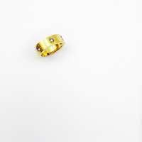 THICK GOLD RING WITH ZIRCONS