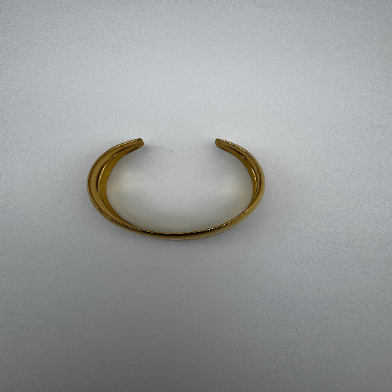 DOUBLE BAND GOLD-PLATED CUFF BRACELET