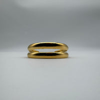 DOUBLE BAND GOLD-PLATED CUFF BRACELET