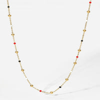 SHORT BEADED CHAIN NECKLACE