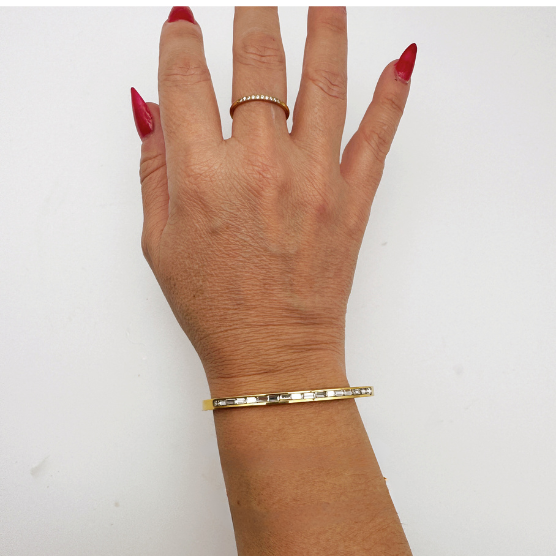 HAMMERED & SLEEK RIGID BRACELET TRIO