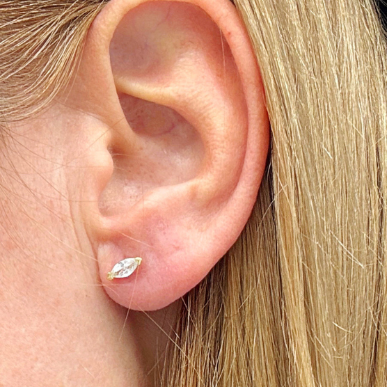 MARQUISE-CUT CRYSTAL STUD EARRINGS