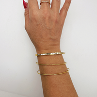 HAMMERED & SLEEK RIGID BRACELET TRIO