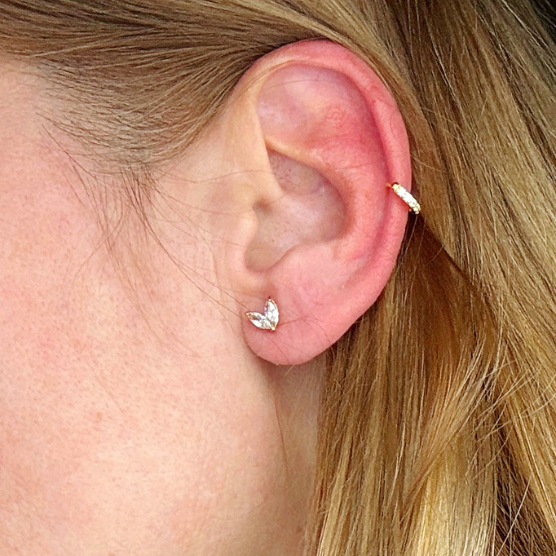 MICRO PAVE HOOP EARRINGS