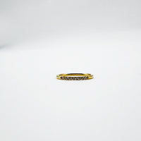 GOLD-PLATED RING WITH CRYSTAL ACCENTS